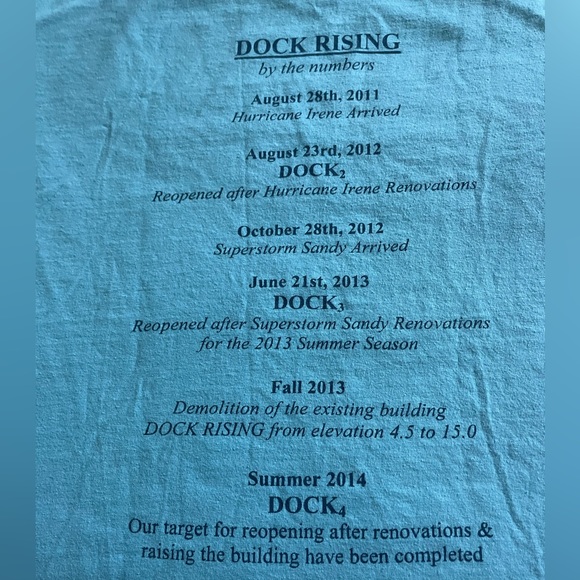 Dock & Dine Old Saybrook CT 2014 T-Shirt Size Medium Never Worn Collectible - Picture 2 of 4